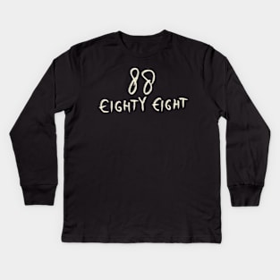 Hand Drawn Letter Number 88 Eighty Eight Kids Long Sleeve T-Shirt